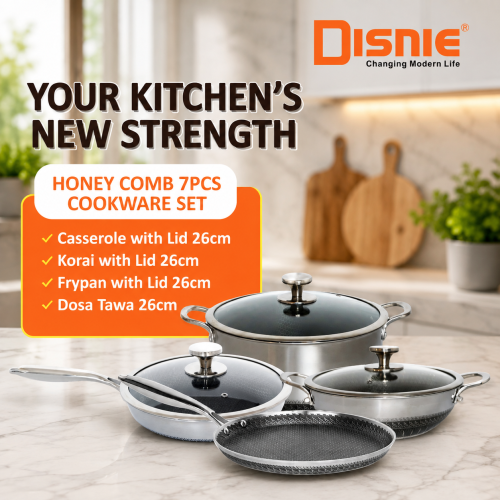 Disnie 7 Pcs SUS 316 Honeycomb Cooking Set